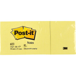 3M POST-İT 38X51 SARI 653 3'LÜ - 