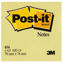 3M POST-İT 76X76 SARI 654 + - 