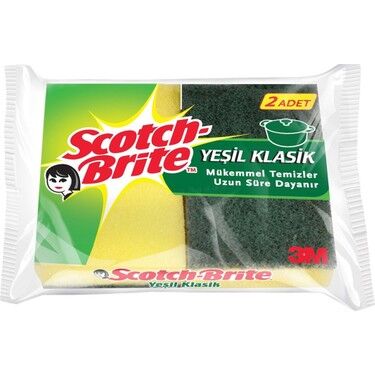 3M SCOTCH BRİTE BULAŞIK SÜNGERİ OLUKLU 2'Lİ - 1