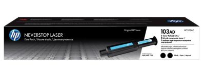HP 103AD Black Siyah 2.500 Sayfa X 2 Çiftli Neverstop Toner W1103AD - 1