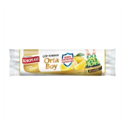 KOROPLAST ÇÖP POŞETİ BÜZG. ORTA 55X60 LİMON - 