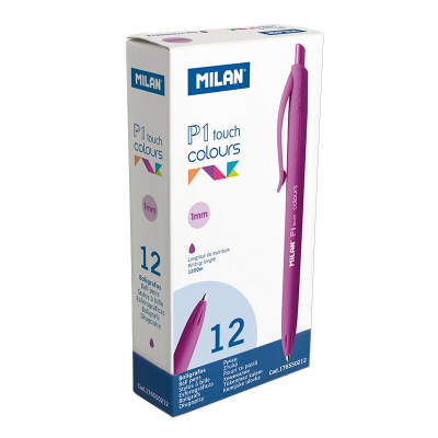 MILAN 176550212 P1 TOUCH MOR TÜKENMEZ KALEM - 12ADET - 1