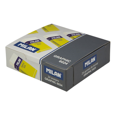 MILAN DESIGN 6024 NATA® PLASTİK SİLGİ - 24ADET - 1