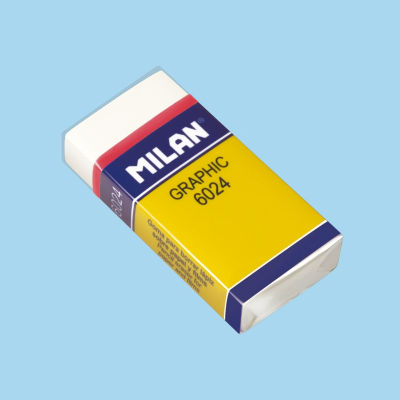 MILAN DESIGN 6024 NATA® PLASTİK SİLGİ - 24ADET - 2