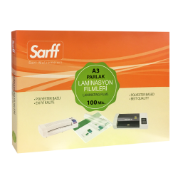 SARFF 100MIC LAMİNASYON FİLMLERİ - A3(426X303MM) - 100ADET - SARFF