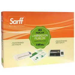 SARFF 100MIC LAMİNASYON FİLMLERİ - A3(426X303MM) - 100ADET - 2