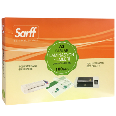 SARFF 100MIC LAMİNASYON FİLMLERİ - A3(426X303MM) - 100ADET - 2