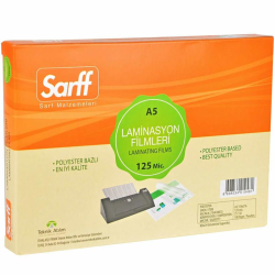 SARFF 125MIC LAMİNASYON FİLMLERİ - A5(155X216MM) - 100ADET - SARFF
