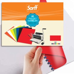 SARFF A3 OPAK KIRMIZI PVC CİLT KAPAKLARI - 100ADET - 2