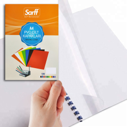 SARFF A4 OPAK BEYAZ PVC CİLT KAPAKLARI - 100ADET - SARFF
