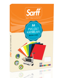 SARFF A4 OPAK BEYAZ PVC CİLT KAPAKLARI - 100ADET - 4