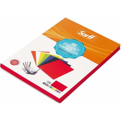 SARFF A4 OPAK KIRMIZI PVC CİLT KAPAKLARI - 100ADET - 4