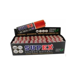 Supex 6F22 9V Çinko Karbon Pil 12 li Paket - SUPEX