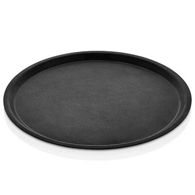 TEPSİ KAYMAZ LAMİNE 38 CM YUV. SİYAH - 1
